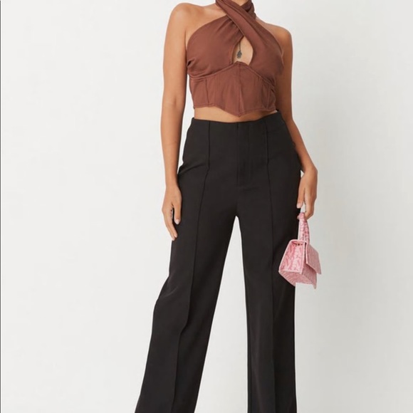 Misguided Petite black tailored pant - Picture 2 of 4